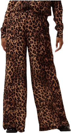 Janice Broeken, Dames, Bruin, M, Luipaardprint Broek voor Vrouwen