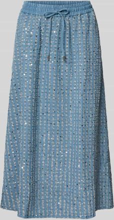 Milano Milano Italy Glockenrock mit Paillettenbesatz und elastischem Bund in Hellblau, Gr&ouml;&szlig;e 46
