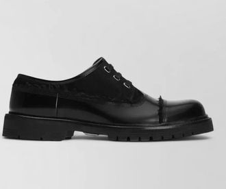 Dolce & Gabbana leather paneled derby shoes