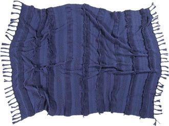 Lorena Canals Manta algod&oacute;n azul 125x150