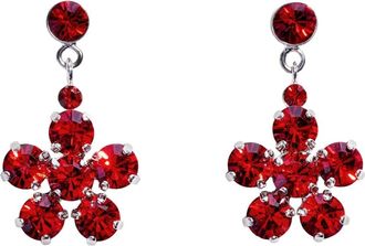 Simone Rocha Oorstekers met Striklint - Dames - Oorbellen - Rood - ONE Size - Accessoires