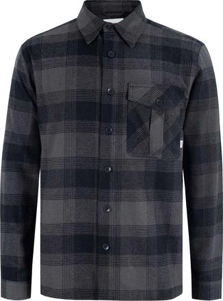 Firetrap Herenoverhemd met lange mouwen, ruitjespatroon en zakken van Anthm (Zwart)
