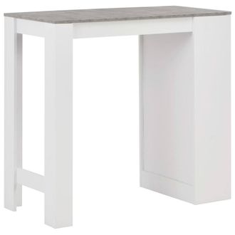 Berkfield Home Beautiful Bar Table with Shelf White 110x50x103 cm | Size: 110 x 50 x 103 cm