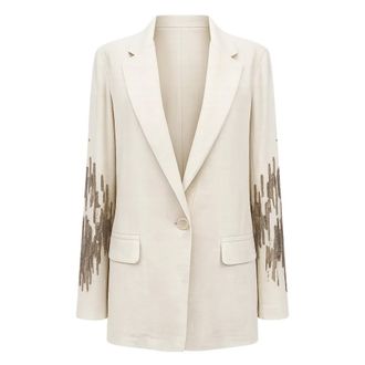 Souvenir Blazers, female, Beige, Size: L Tailored Blazer