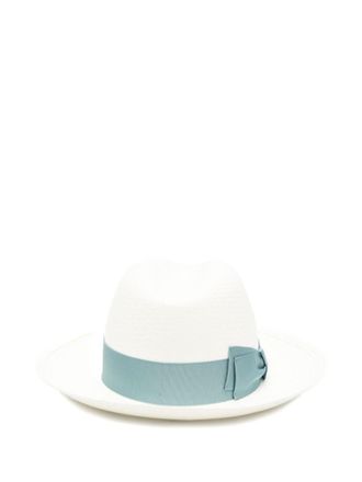 Borsalino White Logo Fedora Hat
