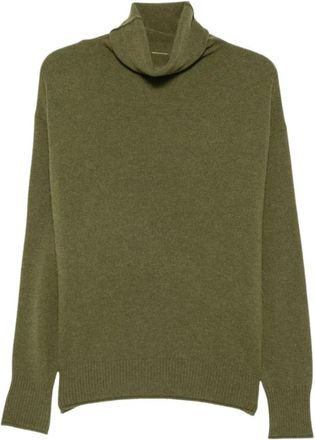C.T. Plage Jersey de cuello alto - Knitwear - Mujer - Verde - XS