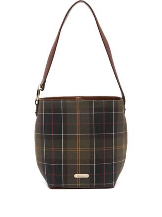 Barbour check-pattern tote bag - women - Cotton/Polyester - One Size - Green