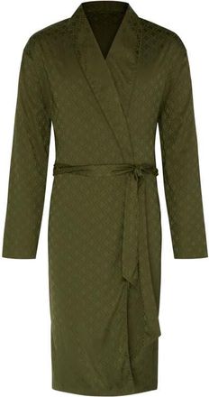 Savage x Fenty Savage X Satin Jacquard Robe in Camo Green X Hatch Jacquard at Nordstrom, Size X-Large