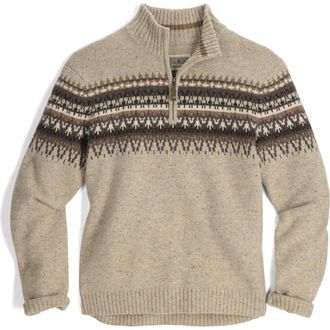 Royal Robbins Arch Rock Quarter Zip Merino Wool Pullover in Sandstone Kirkwood Print at Nordstrom, Size Xx-Large