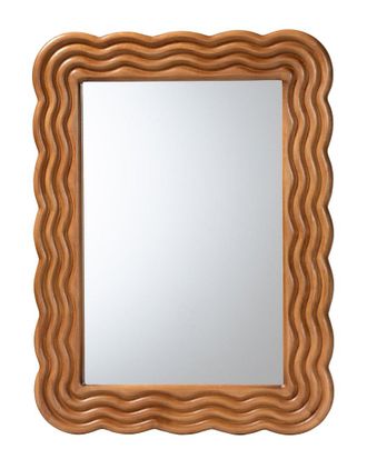 Baxton Studio Acantha Modern Scallop-Framed Accent Mirror