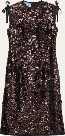 Prada Sequined Sleeveless Midi Dress