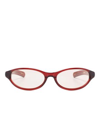 Flatlist Olympia oval-frame sunglasses - Red