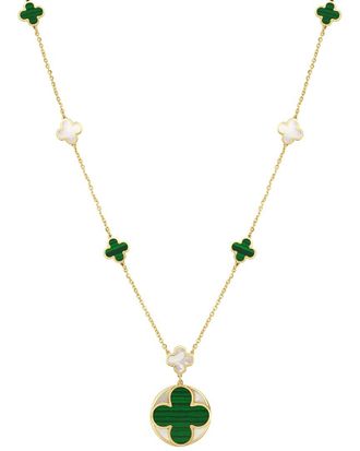 Italian Gold, Inc 14K Gemstone Clover Pendant
