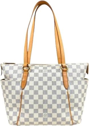 Louis Vuitton Pre-owned Damier Azur Tote Bag - Dames - Vintage Shopper - Wit - ONE Size - Vintage