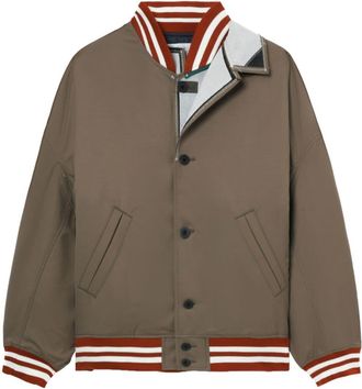 Kolor layered bomber jacket - men - Polyester/Wool - 3 - Brown