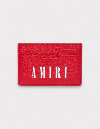 Amiri Womens Amiri Large Amiri Logo Card Holder Red - Size: O/S