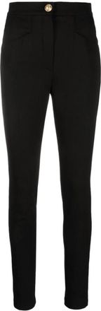 Balmain Noir Stretch Skinny Chinos - Dames - Chinos - Zwart - XS - Broeken