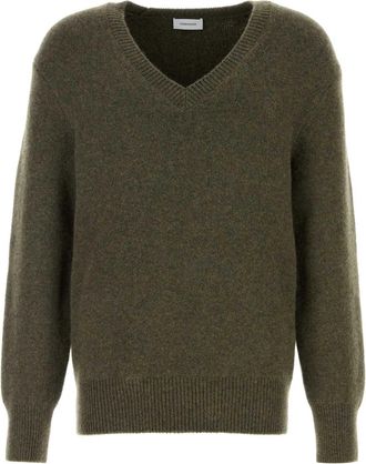 Ferragamo Mens Dark Green Cashmere Sweater - Size Medium