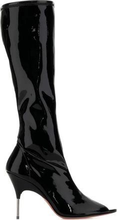 Amina Muaddi Stivali Bruna - Nero