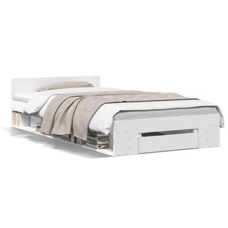 Berkfield Home Bed Frame with Drawer without Mattress White 75x190 cm Small Single