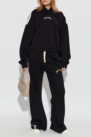 Palm Angels Sweatpants With Printed Logo, Womens, Black