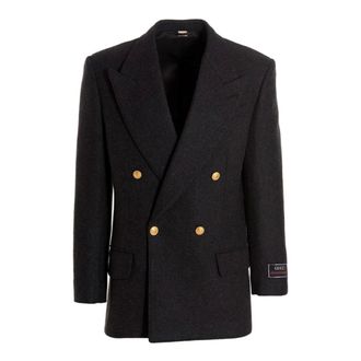 Gucci Blazers, male, Black, XL, Stylish Jacket for Fashionable Look
