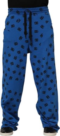 Dolce & Gabbana Blue Logo Print Jogger Men SweatMens Mens Pants (Pre-Owned)