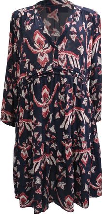 BA&SH Ba & Sh Calix Leaf-Print Mini Dress in Multicolor Viscose