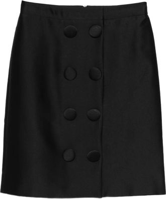 Shushu/Tong button-embellished skirt - Zwart