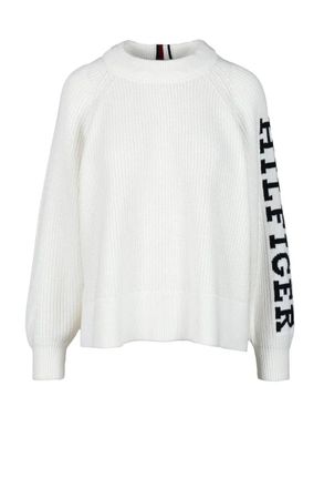 Tommy Hilfiger White Cotton Sweater