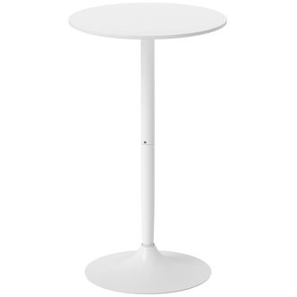 HOMCOM Mesa de bar 60x60x102 cm blanco