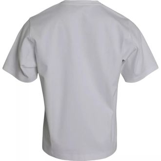 Dolce & Gabbana Mens White Cotton Round Neck Short Sleeve T-Shirt Nylon Elastane