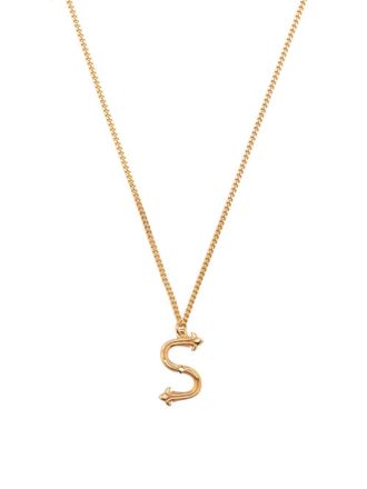 Emanuele Bicocchi S alphabet-pendant necklace - Gold