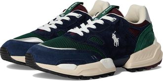 Polo Ralph Lauren Jogger Suede Mesh Sneaker Mens Shoes Madison Ave Color-Block : 10.5 D - Medium, Leather/Textile