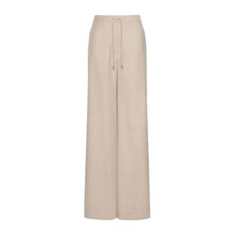 Max Mara Broeken, Dames, Bruin, 2Xs, Wol, Recente Wide Broeken