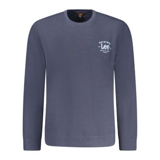 Lee Sweatshirts, male, Blue, Size: 2XL SWS Crew Long Sleeve Sweatshirt