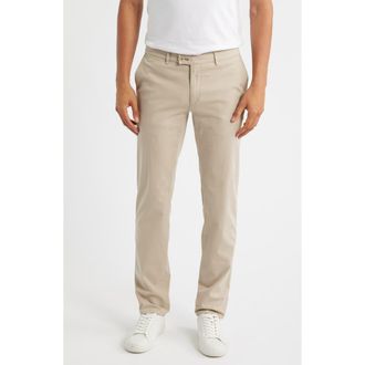 Brax Fabio IDX Flat Front Modern Fit Cotton Blend Chinos in Ivory at Nordstrom Rack, Size 36 X 32
