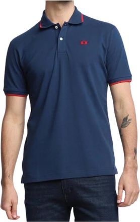 La Martina Polo Shirt met Korte Mouwen - Heren - Polos - Blauw - L - Katoen - Tops