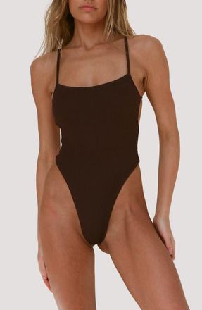 Stone Fox Swim Tahlia One-Piece Swimsuit in Earth Ripple at Nordstrom, Size X-Small
