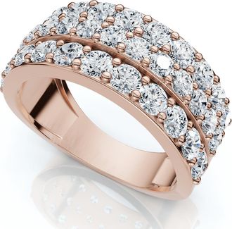 Pompeii3 1 3/4Ct Diamond 8mm Wide Chelsea Wedding Ring Anniversary Band Gold Lab Grown