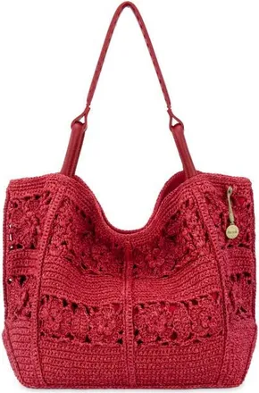 The Sak Los Feliz Large Tote Hand Crochet Bag in Scarlet Tonal Flower at Nordstrom