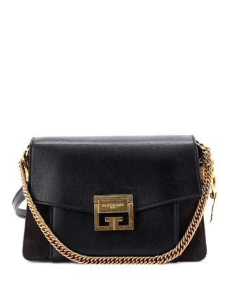 Givenchy GV3 Flap Bag Leather Small shoulder bag - Zwart
