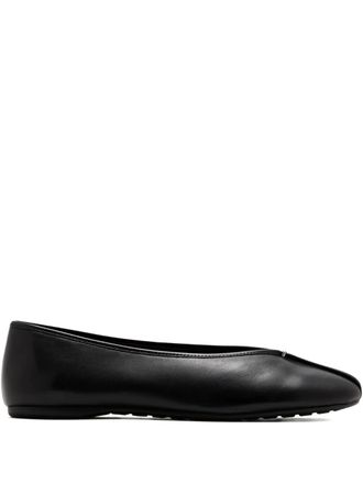 Vince Ori leren ballerinas - Zwart