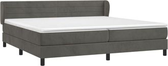 vidaXL Vidaxl - Cama Box Spring Con Colch&oacute;n Terciopelo Gris Oscuro 200x200 Cm