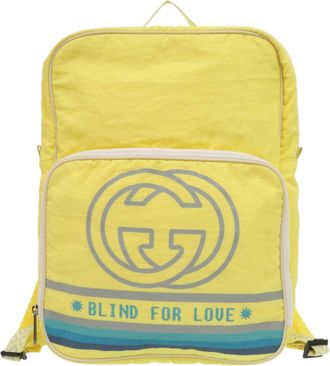 Gucci Yellow Nylon Backpack (Pre-Owned)