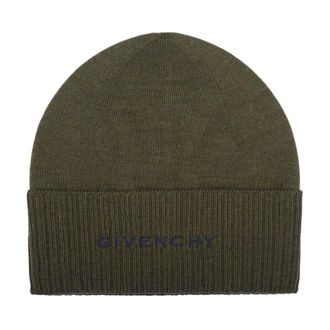 Givenchy Accessories, male, Green, ONE SIZE, Wool Logo Hat