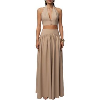 JLUXLABEL Haven Skirt Set in Tan at Nordstrom, Size X-Small