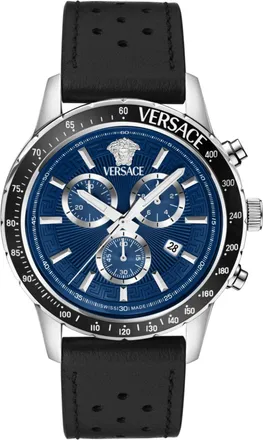 Versace Sport Chrono Leather Watch