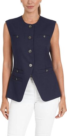 Love Token Hailey Woven Vest In Navy