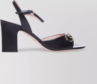 Gucci horsebit block heel leather sandals